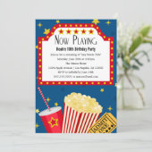 ムービーパーティー | 誕生日パーティーの招待 招待状 (スタンド正面)