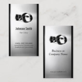 ムービーフィルムエディタ – ブラシ付きステンレス鋼メタル 名刺 (正面/裏面)