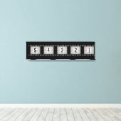 ムービーフィルムストリップのカウントダウン キャンバスプリント (インサイチュ (ウッドフロア))