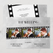 ムービーフィルムストリップフォトコラージュ日付カードを保存 セーブザデート (正面/裏面)