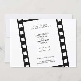 ムービーフィルムストリップフォトコラージュ日付カードを保存 セーブザデート