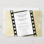 ムービーフィルムストリップフォトコラージュ結婚式招待状 セーブザデート (裏面)