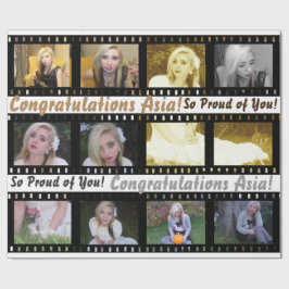 ムービーフィルムストリップフォトフレームギフトラップ ラッピングペーパー