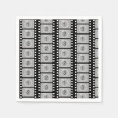 ムービーフィルムストリップ紙パーティーナプキン スタンダードカクテルナプキン (正面)