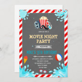 ムービープールパーティの招待状 招待状 (正面/裏面)