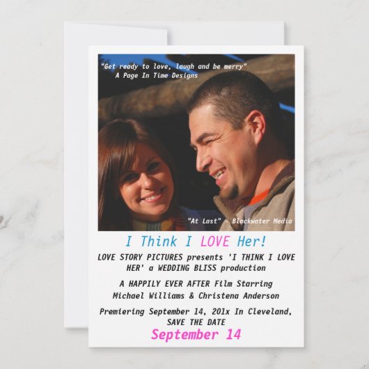 ムービーポスター2 保存日発表 招待状 (正面)