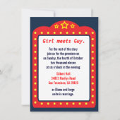 ムービーマーキーシアター結婚式招待状 招待状 (正面)