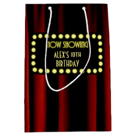 ムービーマーキーベルベットのカーテンパーソナライズされた抱き枕 ミディアムペーパーバッグ