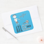 ムービー人物のステッカー スクエアシール (封筒)