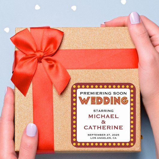 ムービー結婚テーマのマーキー記号の日付の保存 スクエアシール