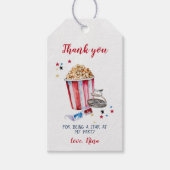 ムービー誕生日ありがとうラベル、ムービーメッセージカード、 ギフトタグ (正面)