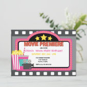 ムービー誕生日招待状 招待状 (スタンド正面)