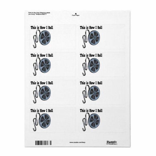 ムービー転がフィルムテープの使用方法 ラベル (フルシート)