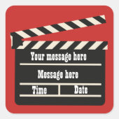 ムービー追加メッセージのクラスボードシール スクエアシール (正面)