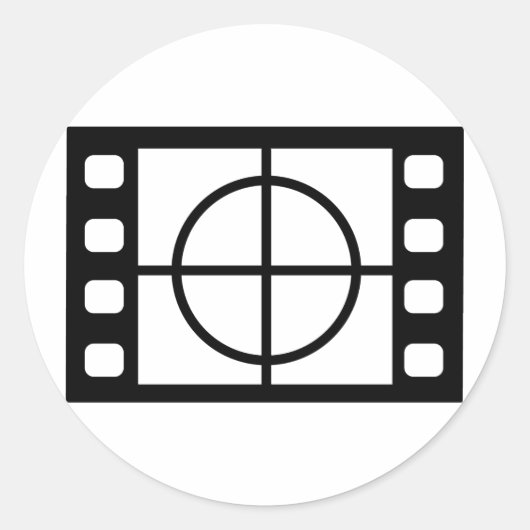 ムービー開始アイコン ラウンドシール (正面)