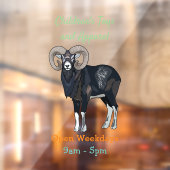 ムーフロン羊の漫画イラストレーション ウィンドウサイン (シート2)