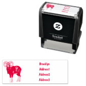 ムーフロン羊の漫画イラストレーション セルフインキングスタンプ (インサイチュ)