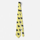 ムーフロン羊の漫画イラストレーション ネクタイ (正面)