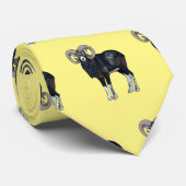 ムーフロン羊の漫画イラストレーション ネクタイ (ロール)