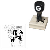 ムーフロン羊の漫画イラストレーション ラバースタンプ (押印)