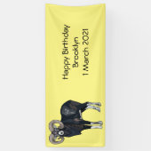 ムーフロン羊の漫画イラストレーション 横断幕 (縦)