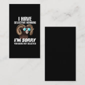 ムーフ笑わされるロン風の皮肉サングラス粗野なユーモア 名刺 (正面/裏面)