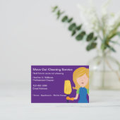 ムーブアウトクリーニングプロフェッショナル編集可能 名刺 (スタンド正面)