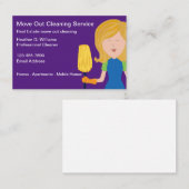 ムーブアウトクリーニングプロフェッショナル編集可能 名刺 (正面/裏面)
