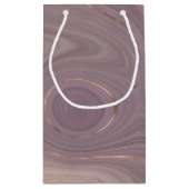 ムーブストラタ |ほこりっぽいピンクとバラ金ゴールド瑪瑙 スモールペーパーバッグ (裏面)