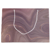 ムーブストラタ |ほこりっぽいピンクとバラ金ゴールド瑪瑙 ラージペーパーバッグ (正面)