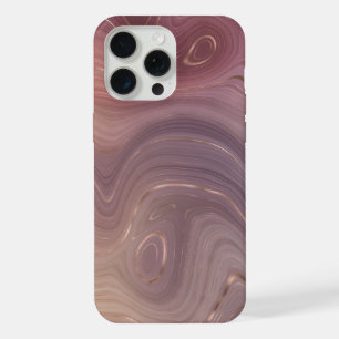 ムーブストラタ ほこりっぽいピンクとバラ金ゴールド瑪瑙 iPhone 15 PRO MAXケース