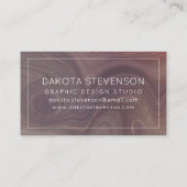 ムーブストラタ |ほこりっぽいピンクのバラ金ゴールドアゲイト・モノグラム 名刺 (裏面)