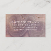 ムーブストラタ |ほこりっぽいピンクローズ金ゴールド瑪瑙 名刺 (裏面)