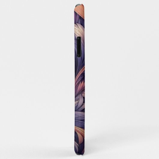 ムーブタウペピンクバイオレットパープルペイズリー模様 Case-Mate iPhoneケース (裏面/右)