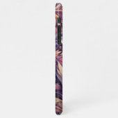 ムーブタウペピンクバイオレットパープルペイズリー模様 iPhoneケース (左側)