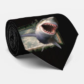 ムーブネ素晴らしクタイの白いサメ ネクタイ (ロール)
