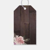 ムーブパープルフローラ素朴な木モノグラム結婚ズ ギフトタグ (裏面)