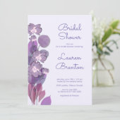 ムーブパープルペリウィンクルフローラブライダルシャワー 招待状 (スタンド正面)