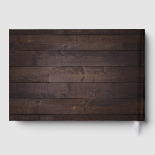 ムーブパープル&桑のフローラ素朴な木結婚の ゲストブック (裏面)