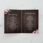 ムーブパープル&桑のフローラ素朴な木結婚の プログラム (内部)