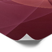 ムーブメントモダン抽象芸術ワインレッドピンクフラクタルアート ポスター (角)