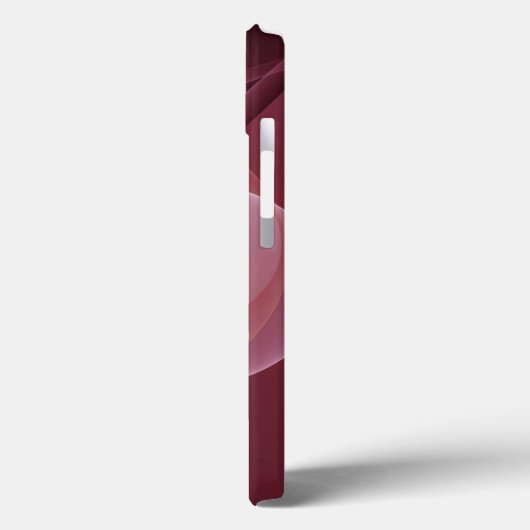 ムーブメント抽象芸術ワインレッドピンクフラクタルモノグラム Case-Mate iPhoneケース (裏面 / 左)