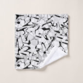 ムーブンスバスタオルセットの白黒 バスタオルセット (ウォッシュタオル)