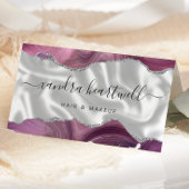 ムーブ アゲート シルバー グリッター ラグジュアリー 名刺