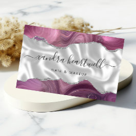 ムーブ アゲート シルバー グリッター ラグジュアリー 名刺