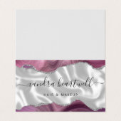 ムーブ アゲート シルバー グリッター ラグジュアリー 名刺 (外部フラット)