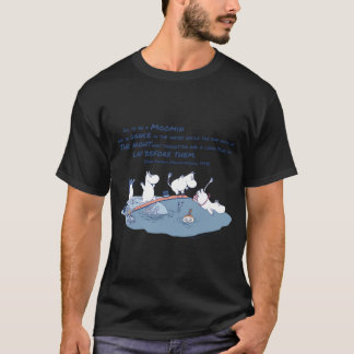 ムーミン スナフキン 花の輪郭の帽子 Tシャツ