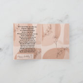 ムームおもしろい誕生日はがきのためのタッチ詩 カード (内部)