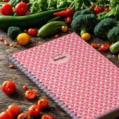 ムームのレシピカスタマイズ赤幾何学模様 ノートブック