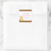 ムームアンドベビーキレーフシャワー蔵書票 スクエアシール (バッグ)